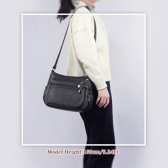 Crossbody Purse for Women Ladies Soft PU Leather Shoulder Bag Medium Roomy Handb - Picture 2 of 6